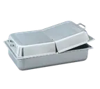 image of Vollrath 77400 - Stainless Steam Table Pan Cover 21"x12 7/8"x2 3/4", Dome with Handles, Made in USA