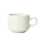 image of Winco BCC-85-AW - Porcelain Cup, 8.5 oz, 3.5" W x 3.5" D x 2.75" H, White, Stackable - 1 Dozen