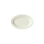 image of Winco BPO-1175-AW China Platter, Oval Porcelain Tray, 11-3/4" x 7-7/8" x 1" White - 1 Dozen