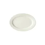 image of Winco BPO-1375-AW - Porcelain Platter 13-3/4" x 9-7/8" x 1-1/2" American White Edge - 1 Dozen