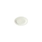 image of Winco BPO-7-AW China Platter - Oval Porcelain, 7" x 4.5" x 0.75", White Rolled Edge - 1 Dozen