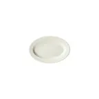 image of Winco BPO-938-AW Oval Porcelain Platter, 9-3/8" W x 6-1/8" D x 3/4" H, American White Edge - 1 Dozen