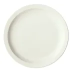 image of Winco BPR-105NR-AW Plate, 10.5" Diameter Round Porcelain, American White Narrow Rim - 1 Dozen