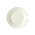 image of Winco BPR-105RE-AW China Plate, 10.5" Round Porcelain White Rolled Edge, 1 Dozen