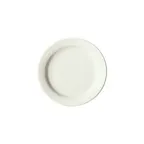 image of Winco BPR-55NR-AW Plate, 5½" Round Porcelain Dinner Plate, Narrow Rim, American White - 1 Dozen