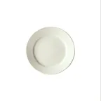 image of Winco BPR-825RE-AW China Dinner Plate, 8.25" Round Porcelain, American White, Rolled Edge - 1 Dozen