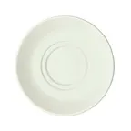image of Winco BSC-6RE-AW - Round Porcelain China Saucer, 6" Diameter, American White Finish, 1 Dozen