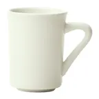image of Winco BSM-8-AW China Mug - 8 oz White Porcelain 3"3/8" W x 3"3/8" D x 4"1/4" H - 1 Dozen