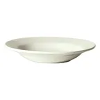 image of Winco BSP-10RE-AW China Dinner Plate, 8.875" Round Porcelain, American White, Rolled Edge - 1 Dozen