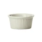 image of Winco FRR-4-AW Ramekin Sauce Cup, 4 oz (3¼" x 3¼" x 1½"), Edge Porcelain, White - 1 Dozen