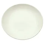 image of Winco OKP-12PL-AW Oval Porcelain China Platter, 12" x 10.5" x 1.5" American White, 1 Dozen