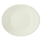 image of Winco OKP-13PL-AW Oval Porcelain China Platter, 13" x 11-3/8" x 1-1/2", White Finish - 1 Dozen