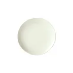 image of Winco OKP-9-AW - 9" Round Porcelain China Plate, American White, Coupe Rim - 1 Dozen