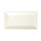 image of Winco RPR-13-AW China Platter, 13" x 7-1/4" x 1", Porcelain, American White - 1 Dozen