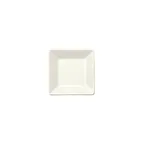 image of Winco RPS-4-AW Royalsquare Square China Plate, 4" x 4" x 0.5" Porcelain, American White - 1 Dozen