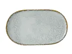 image of Yanco IB-215 Iris Blue Oval China Plate, 15.5" x 9" x 1", Dishwasher & Microwave Safe - 1 Dozen
