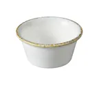 image of Yanco IB-303 Blue Sauce Dish, 3 1/8" x 1 1/2", 3 oz, China, Dishwasher & Microwave Safe - 1 Dozen