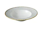 image of Yanco IB-410 Blue Soup Plate, 10"¼ Diameter, 20 oz Capacity, Round China, Microwave Safe - 1 Dozen