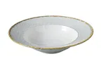 image of Yanco IB-411 Iris Blue Pasta Bowl, 11" x 2.5", 25 oz China, Microwave Safe - 1 Dozen