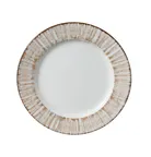 image of Yanco LE-106 - Legna Bread Plate, 6"1/8" Round China, White & Brown, Microwave Safe - 1 Dozen