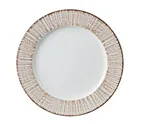 image of Yanco LE-109 - Legna China Plate, 9 1/4" White/Brown, Dishwasher & Microwave Safe - 1 Dozen