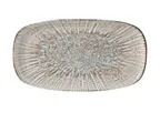 image of Yanco LE-213 - Oval China Plate, 12 7/8" x 7" x 1", White & Brown, Dishwasher Safe - 1 Dozen