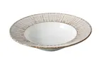 image of Yanco LE-410 Pasta Plate, 10"¼, 20 oz, White & Brown China, Dishwasher & Microwave Safe - 1 Dozen