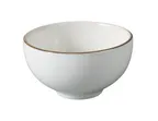 image of Yanco LE-504 Legna Rice Bowl, 4½" x 2½" (10 oz) China, White/Brown, Dishwasher Safe - 1 Dozen