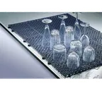 image of Cactus 2553-CT Bar Mat, 12" x 12", 9/16" Thick, Black Vinyl Flex-Tile Snap Together Liner