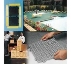 image of Cactus 2557STD - 12" x 12" Vinyl Floor Mat, 3/4" Thick, Black, Fungus Resistant, Slip‑Resistant