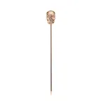 image of Mercer M37064CP Barfly Cocktail Picks, 4-3/8", Skull Top, 18/8 Stainless Steel, Copper Finish - Pack