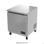 image of Asber AUTF-27-P 28" 1-Door Undercounter Freezer, Stainless Steel, 6.35 cu. ft., R290, 0°F to -8°F
