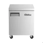 image of Coldline UC-27F 27" 2-Door Undercounter Freezer, Stainless Steel, 6.3 cu. ft., Temp Control