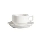 image of CAC China 101-2 Saucer, 5.5" Dia x 0.875" H, Round Porcelain, Bone White, Dishwasher Safe - 1 Dozen