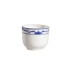 image of CAC China 103-54 - Blue Lotus Tea Cup, 4 oz, 2‑3/4" Dia x 2‑3/8" H, Porcelain, Blue White - 1 Dozen