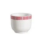 image of CAC China 105-54 - Red Tea Cup, 4 oz, 2‑3/4" Dia x 2‑3/8" H, Porcelain, Red White Finish - 1 Dozen