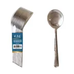 image of CAC China 1202-04 Windsor Bouillon Spoon, 6" Length, Medium Weight, 18/0 Stainless Steel - 1/Pack