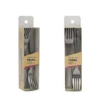 image of CAC China 2108-06 Pearl Salad Fork, 6" Length, 18/10 Stainless Steel, Clear Packaged - 1 Dozen