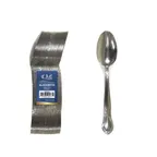 image of CAC China 2203-01 - Teaspoon, 6 3/8" Length, 18/0 Stainless Steel Frost Finish, Heavy - 1/Pack