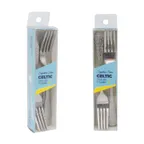 image of CAC China 3115-06 Celtic CPK Salad Fork, 7" Length, Heavy Weight, 18/0 Stainless Steel - 1 Dozen