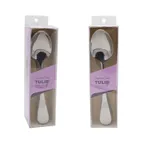 image of CAC China 3133-03 - Tulip CPK Dinner Spoon, 7-1/4" Extra Heavy Duty, 18/0 Stainless Steel - 1 Dozen