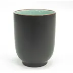 image of CAC China 666-1-BLU Stoneware Cup, 8 oz (2-3/4" Dia x 3-3/4" H), Lake Blue Glaze, Oven Safe - 1 Dozen