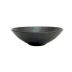 image of CAC China 666-28-BLK - Japanese 8" Round Salad Bowl, 30 oz (2½" H), Black Ceramic Glaze - 1 Dozen