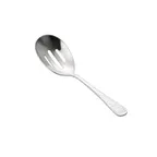 image of CAC China 8015-22 Auspicious Slotted Serving Spoon, 9" Long, Heavy 18/8 Stainless Steel - 1 Dozen