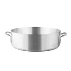 image of CAC China A7BZ-4-40 Brazier Pan, 40 qt., 4mm Thick Aluminum, Riveted Handles, No Cover