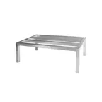 image of CAC China ALDR-2036E Vented Dunnage Rack, 36"L x 20"W x 8"H, 1800 lbs, Aluminum, NSF, Heavy Duty, Assembled