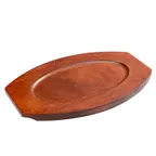 image of CAC China ALPL-10-UW Oval Wooden Underliner for 10" Platter, 10‑3/4" Size, Fits Servingware