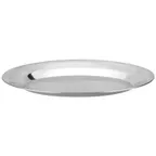 image of CAC China ALPL-12-OV Oval Platter, 12" Long Side Aluminum Metal Dinnerware Serving Tray