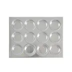 image of CAC China AMFP-12 Muffin Pan, 14" x 10-7/8", 12 Cups, Aluminum, Uncoated