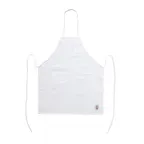 image of CAC China APBB-2WT Bib Apron, 26"W x 33"L, White, Poly/Cotton, 2 Pockets